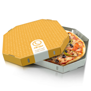 جعبه پیتزا هشت ضلعی دو تکه