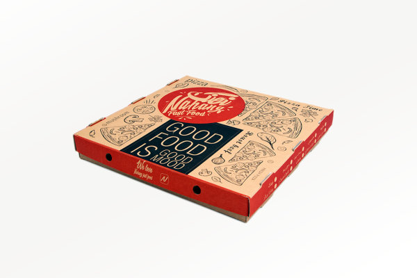 تولید جعبه پیتزا چهارضلعی دو تکه ۳