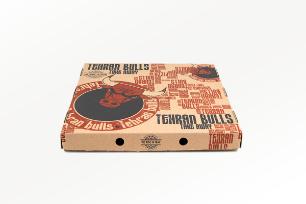 نمونه تولید جعبه پیتزا چهارضلعی دو تکه ۱۶